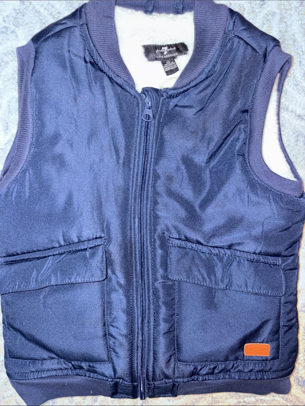 7 For All Mankind Navy Puffer Vest for Kids